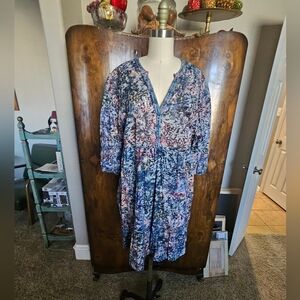 Johnny Was Multicolor Long Sleeve Dress